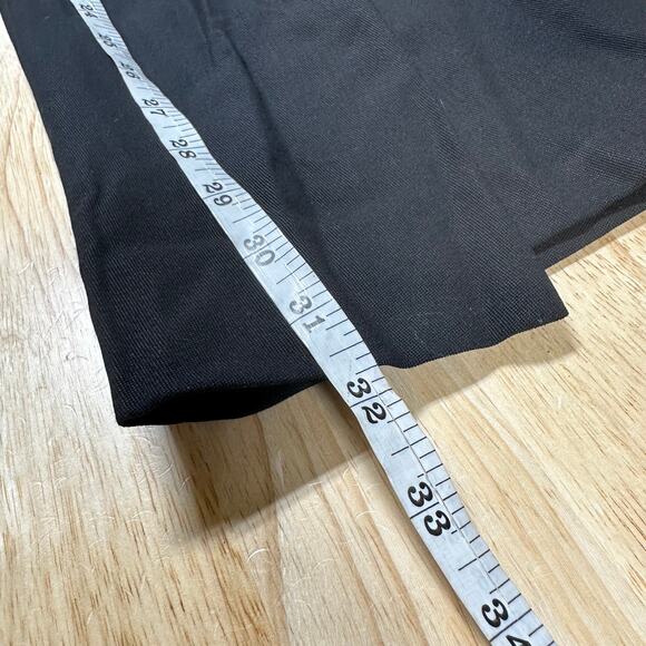 Vince NWT Black Straight Leg Wool Blend Trousers Plus Size 24 Flat Front Pockets - Picture 12 of 12